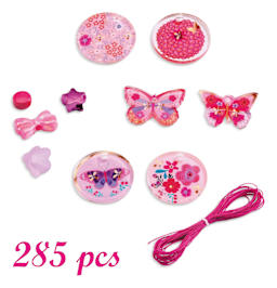 Djeco Fancy Bead Set - Butterflies - contents, one of each type