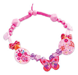 Djeco Fancy Bead Set - Butterflies - finished jewelry example