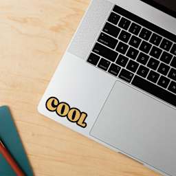 Cricut Printable Vinyl - Gold, 8-1/2" x 11", Pkg of 10 finished laptop decal example