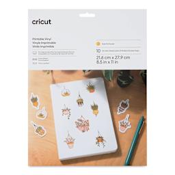 Cricut Printable Vinyl - Gold, 8-1/2" x 11", Pkg of 10 front of packaging