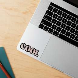 Cricut Printable Vinyl - Silver, 8-1/2" x 11", Pkg of 10 finished laptop decal example