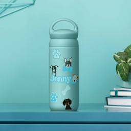 Cricut Printable Waterproof Sticker Set - Transparent, 8-1/2" x 11", Pkg of 6 finished water bottle decal examples