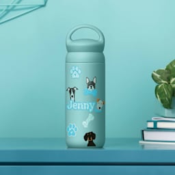 Cricut Printable Waterproof Sticker Set - Transparent, 8-1/2" x 11", Pkg of 5 finished water bottle decal examples