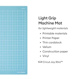 Cricut Joy Xtra Adhesive Cutting Mat - Light Grip, 8-1/2" x 12" lightweight materials list