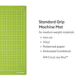Cricut Joy Xtra Adhesive Cutting Mat - Standard Grip, 8-1/2" x 12" medium-weight materials list