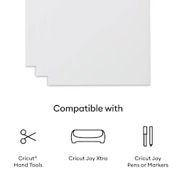 Cricut Joy Xtra Removable Smart Label Writable Vinyl Sheets - 9-1/2" x 13", Pkg of 3 features