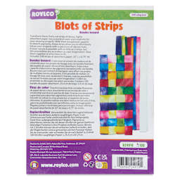Roylco Blots of Strips - 3/4" x 10”, Pkg of 100 - back of packaging