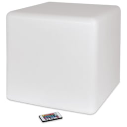 Roylco Educational Light Cube - off, with remote