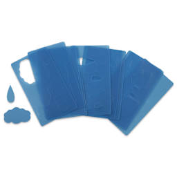 Roylco Jumbo Stencil Set - Weather, Set of 10 contents