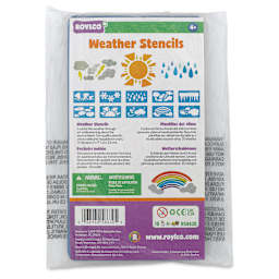 Roylco Jumbo Stencil Set - Weather, Set of 10 front of packaging
