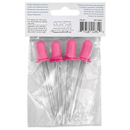 Craft Medley Glass Squeeze Droppers - 0.03 oz, Pkg of 4 back of packaging