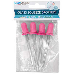 Craft Medley Glass Squeeze Droppers - 0.03 oz, Pkg of 4 front of packaging