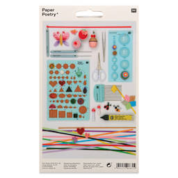 Rico Design Paper Poetry Quilling Paper Strip Set - Pastel, 5 mm x 40 cm, Pkg of 200 - back of packaging