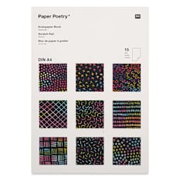 Rico Design Paper Poetry Scratch Paper Pads - Rainbow, A4, Set of 15 Sheets - front of packaging