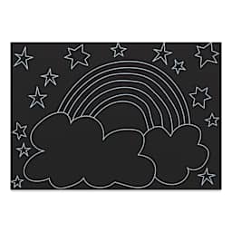 Rico Design Paper Poetry Scratch Paper Pads - Motifs, A5 - rainbow and clouds