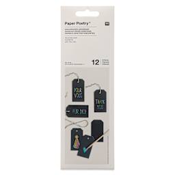 Rico Design Paper Poetry Scratch Paper Hangtags - Set of 12 - front of packaging