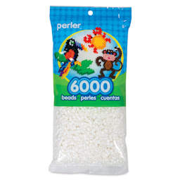 Perler Fused Bead Bag - White, Pkg of 6000 - front of packaging