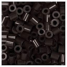 Perler Fused Bead Bag - Black - close-up of beads