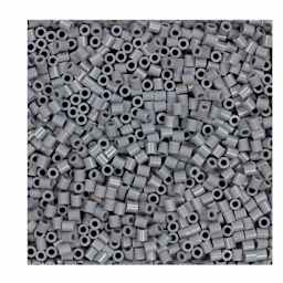 Perler Fused Bead Bag - Grey - close-up of beads