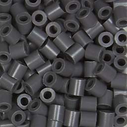 Perler Fused Bead Bag - Dark Grey - close-up of beads