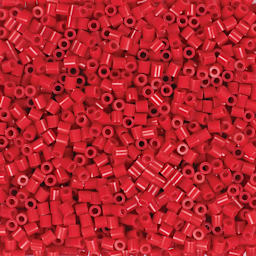 Perler Fused Bead Bag - Red - close-up of beads
