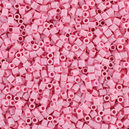 Perler Fused Bead Bag - Light Pink - close-up of beads