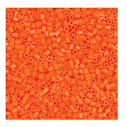 Perler Fused Bead Bag - Orange - close-up of beads