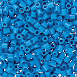 Perler Fused Bead Bag - Light Blue - close-up of beads