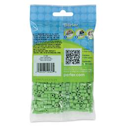 Perler Fused Bead Bag - Bright Green, Pkg of 1000 - back of packaging