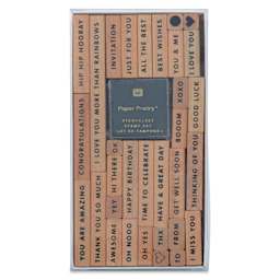 Rico Design Paper Poetry Stamp Set - Set of 33, Best Wishes front of packaging