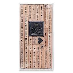 Rico Design Paper Poetry Stamp Set - Set of 26, Merry Christmas front of packaging