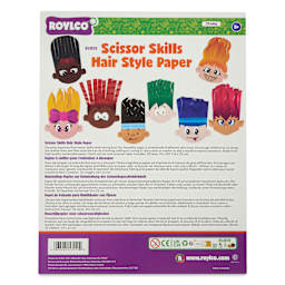 Roylco Scissor Skills Hair Style Paper Faces - Set of 32, 5-1/2" x 8-3/4" - front of packaging