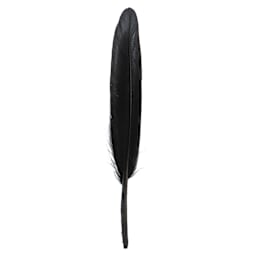 John Bead Duck Quill Feathers - Black - single feather
