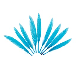 John Bead Duck Quill Feathers - Turquoise