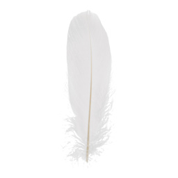 John Bead Goose Feathers - White - single feather