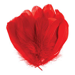John Bead Goose Feathers - 18 g, Red