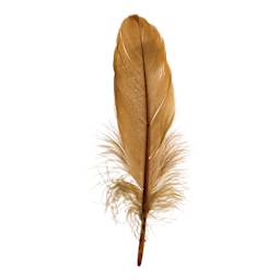 John Bead Goose Feathers - Brown - single feather