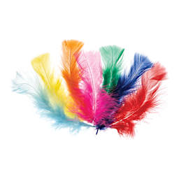 John Bead Marabou Feathers - Multicolor Mix - one of each color