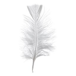 John Bead Marabou Feathers - White - single feather