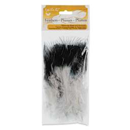 John Bead Marabou Feathers - 18 g, White and Black - front of packaging