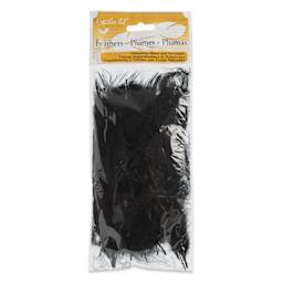 John Bead Marabou Feathers - Pkg of 18, Black - front of packaging