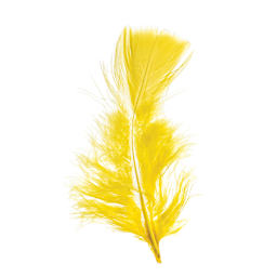 John Bead Marabou Feathers - Yellow - single feather