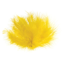 John Bead Marabou Feathers - 18 g, Yellow - out of packaging
