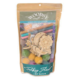 Woodsy Craft Co. DIY Garland Kit - Folksy Flower - front of packaging