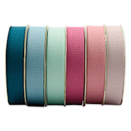 Morex Cotton Eco Ribbon -  Assorted Colors, 5/8" x 3.25 yd, Pkg of 6