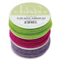 Morex Elbe Wool Ribbon - Brights, Pkg of 3, stacked