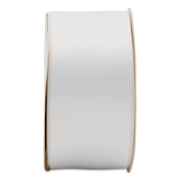 Morex Recycled Double Faced Satin Ribbon - White, 1-1/2" x 10 yd