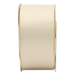 Morex Recycled Double Faced Satin Ribbon - Ivory, 1-1/2" x 10 yd