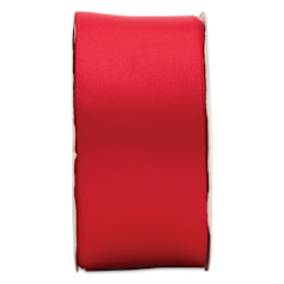 Morex Recycled Double Faced Satin Ribbon - Red, 1-1/2" x 10 yd