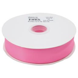 Morex Recycled Double Faced Satin Ribbon - Hot Pink, 1-1/2" x 100 yd, flat